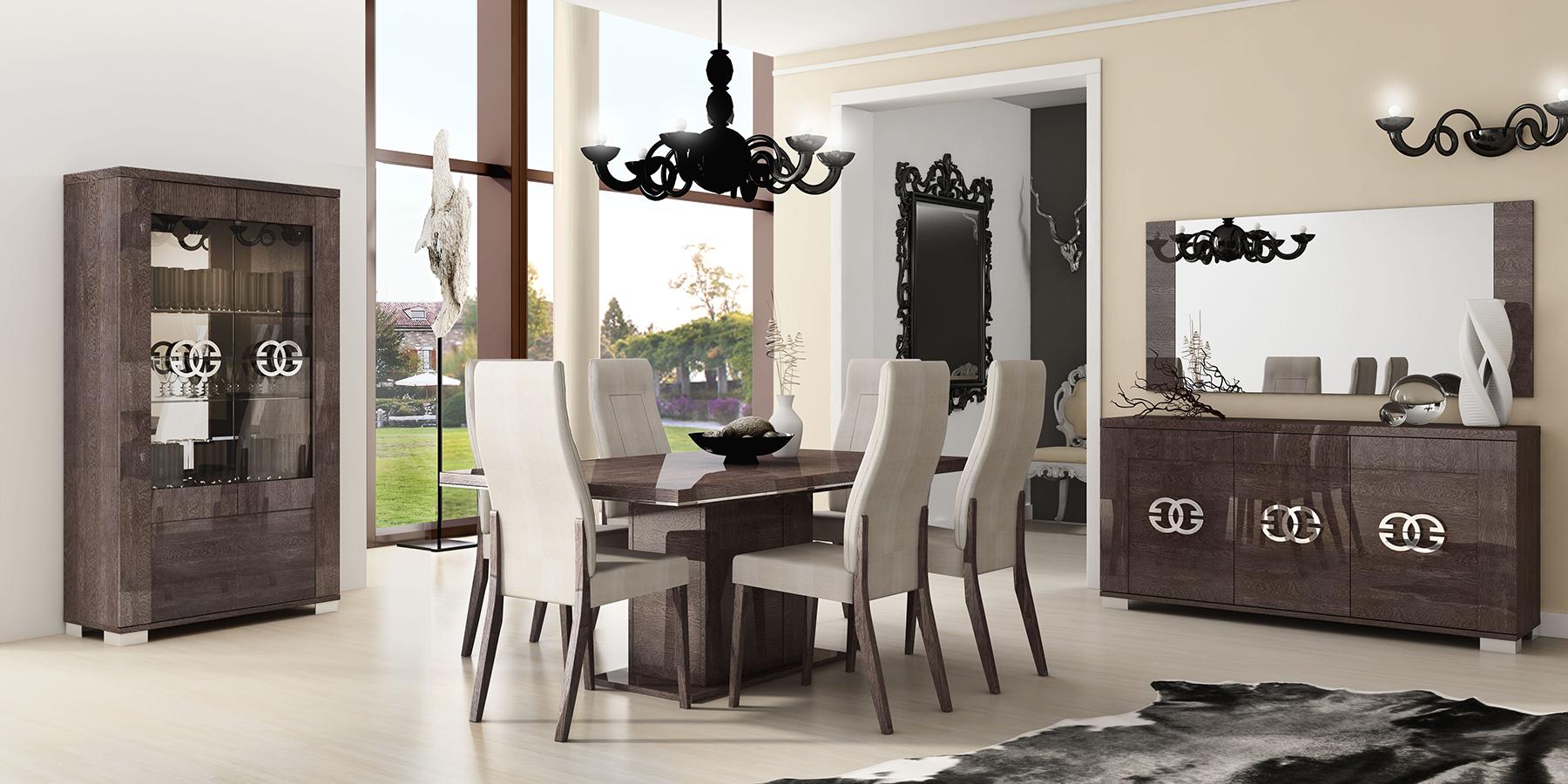 

                    
Buy High Gloss Wenge Dining Table Set 7Pcs Contemporary Made in Italy ESF Prestige
