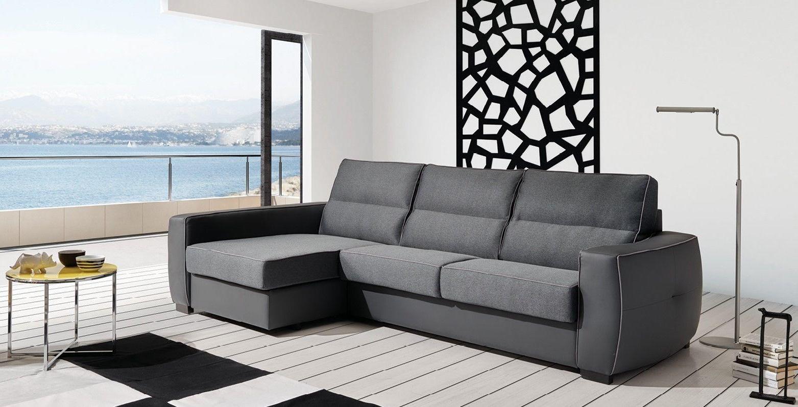 

    
ESF Ray Grey Fabric Sectional Sleeper Sofa/Storage Modern Made in Spain LHC
