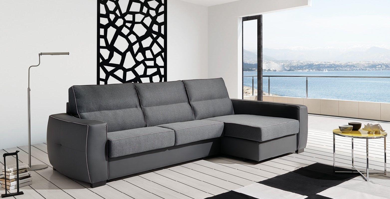 

    
ESF Ray Grey Fabric Sectional Sleeper Sofa/Storage Modern Made in Spain RHC
