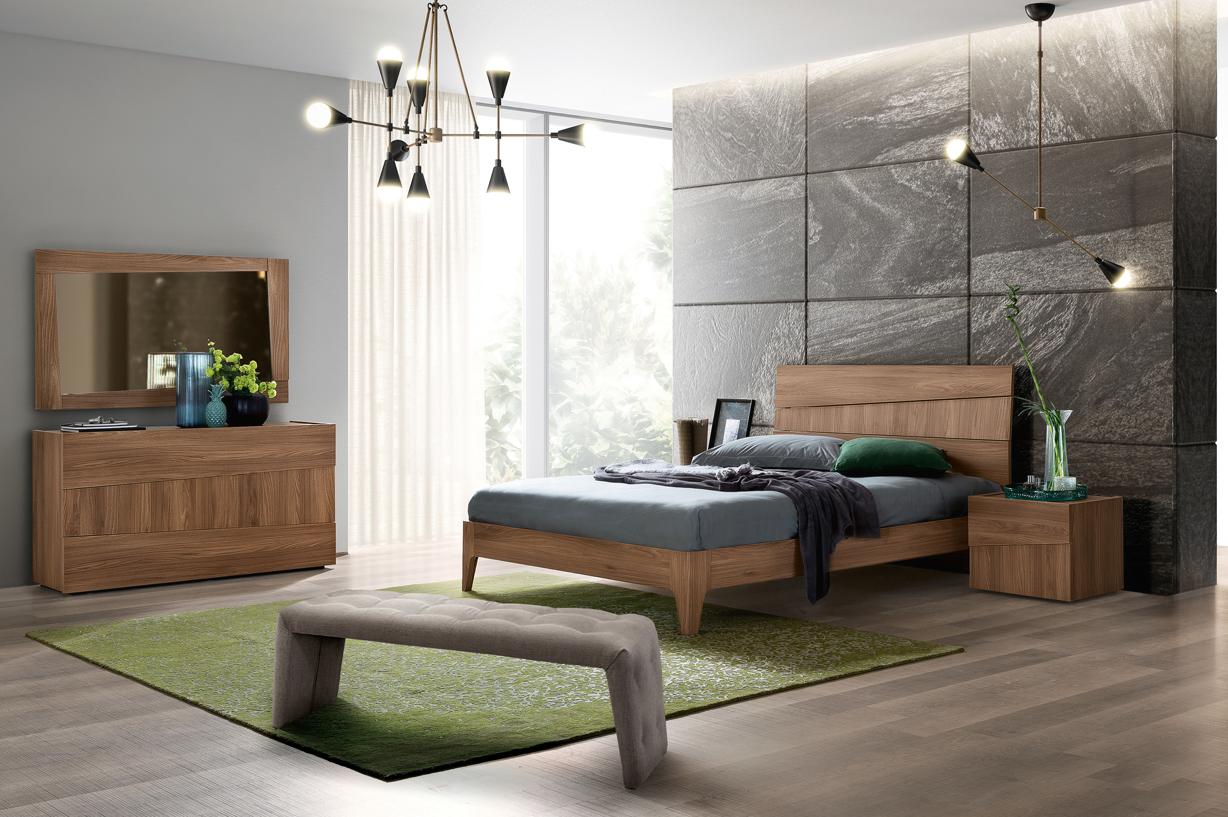 

    
Ash Grey Walnut Matte King Bedroom Set 5Pcs Modern Made in Italy ESF Storm

