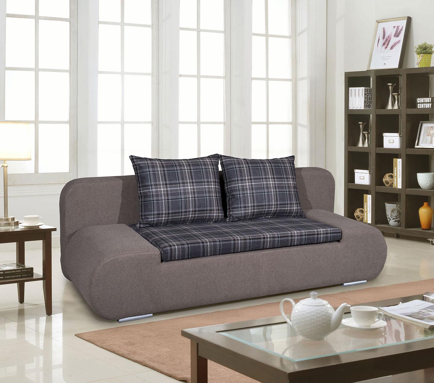 

    
ESF Strit Contemporary Style Grayish Brown Fabric Living Room Sofa Bed
