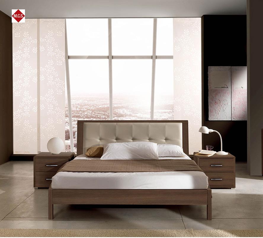 

    
ESF Teseo Warm Brown Tufted Cream Queen Bedroom Set 3Pcs Modern  Made In italy

