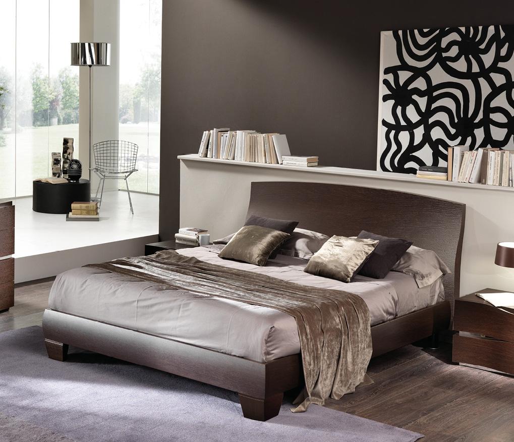 

    
ESF Twist Wenge Waved Headboard King Bed Contemporary Made in Italy
