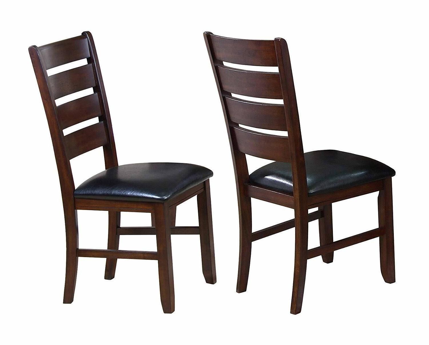 

    
Espresso & Black Dining Chair Set by Crown Mark Bardstown 2152S-2pcs

