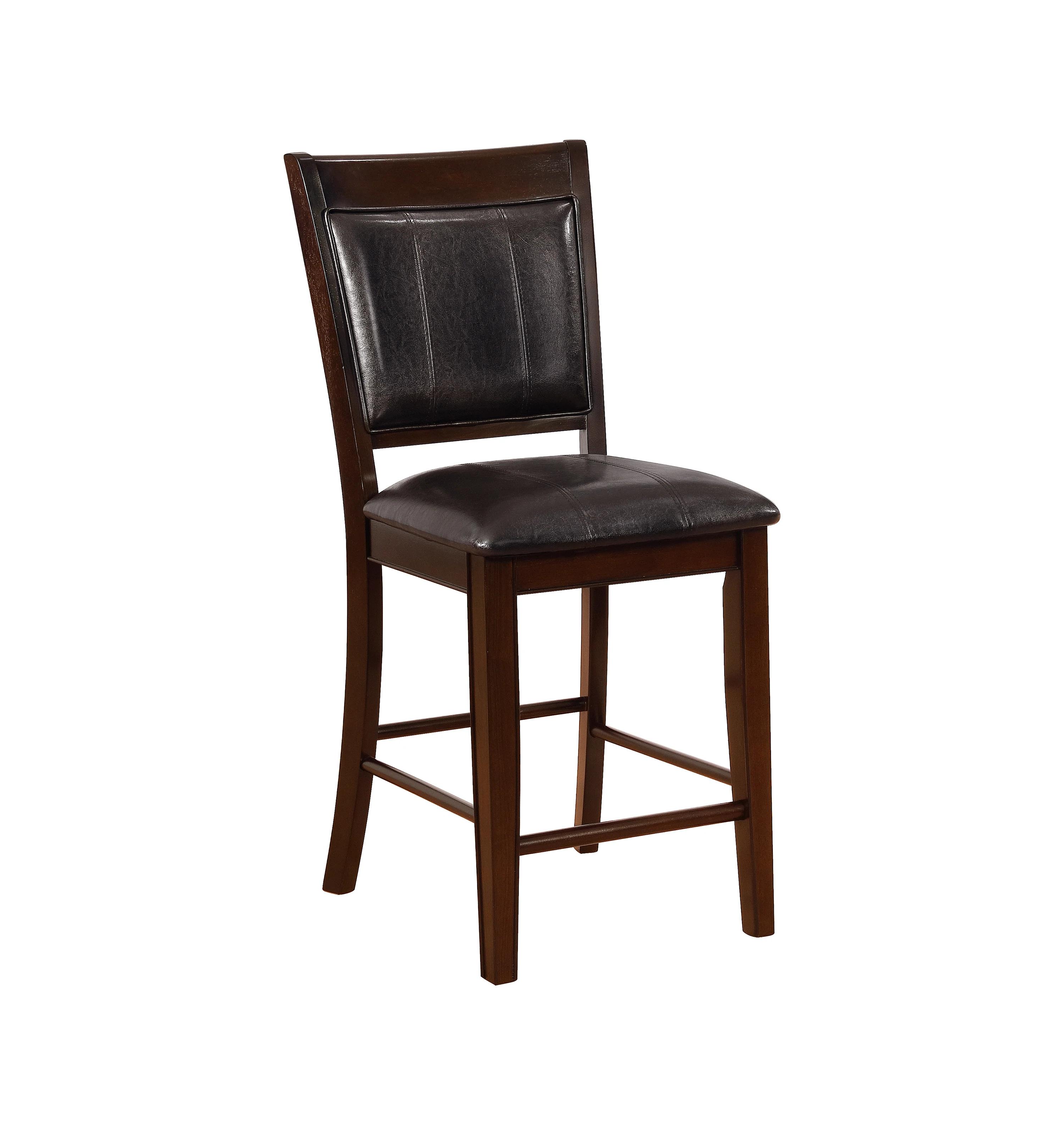 

    
Espresso & Black PU Counter Chair Set by Crown Mark Fulton 2727S-24-V-2pcs
