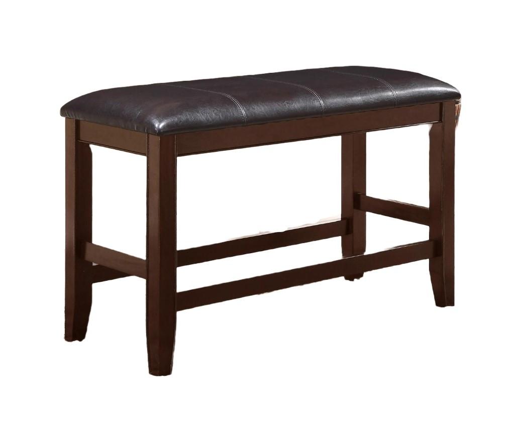 

    
Espresso & Black PU Counter Height Bench by Crown Mark Fulton 2727-BENCH-V
