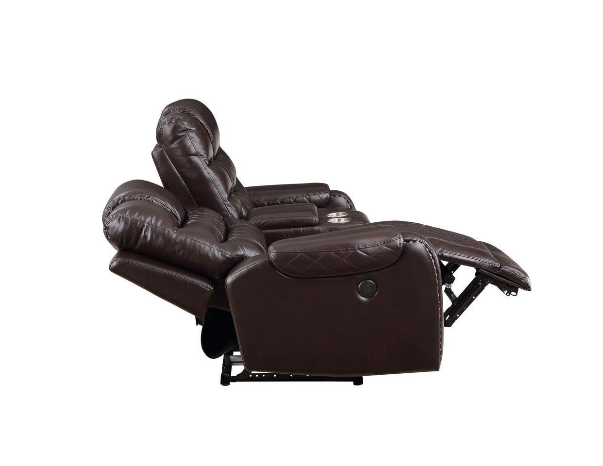 

    
ESPRESSO Eco Leather Power Recliner Sofa TENNESSEE Galaxy Home Contemporary
