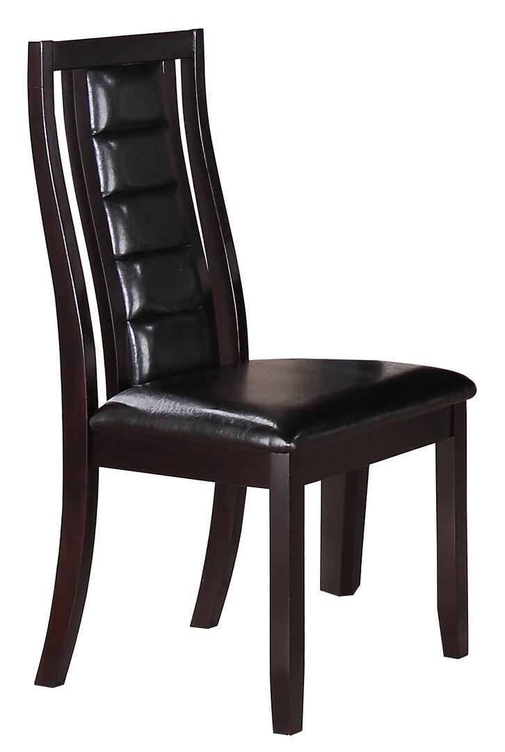 

    
Espresso Finish & Black Leatherette Dining Chair Set of 2 Cosmos Furniture Era

