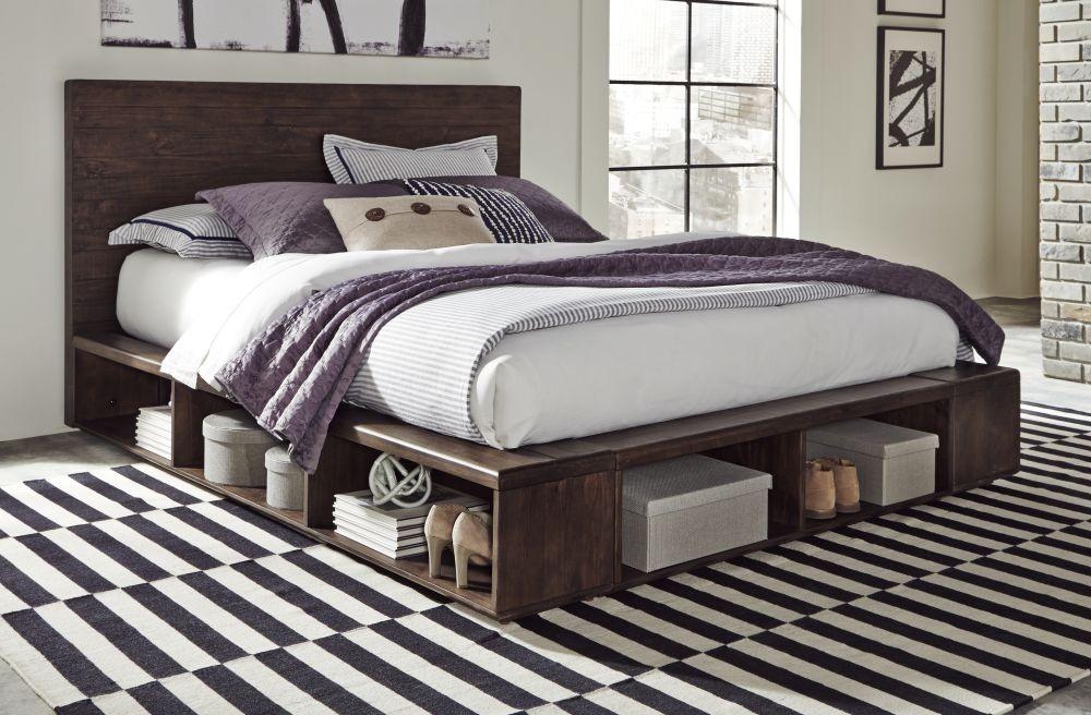 

    
Espresso Finish CAL King Platform Bed with Open Storage MCKINNEY by Modus Furniture
