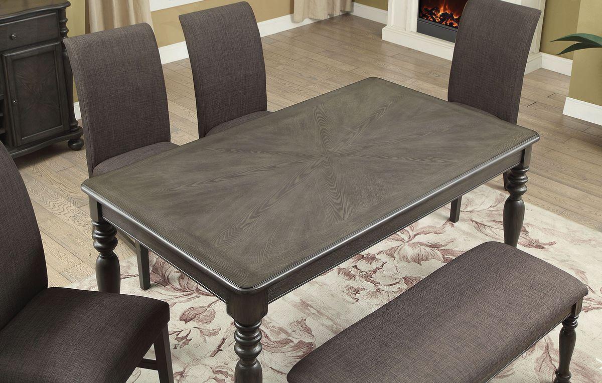

    
Dark Gray Finish Dining Room Set 7Pcs Siobhan II by Furniture of America
