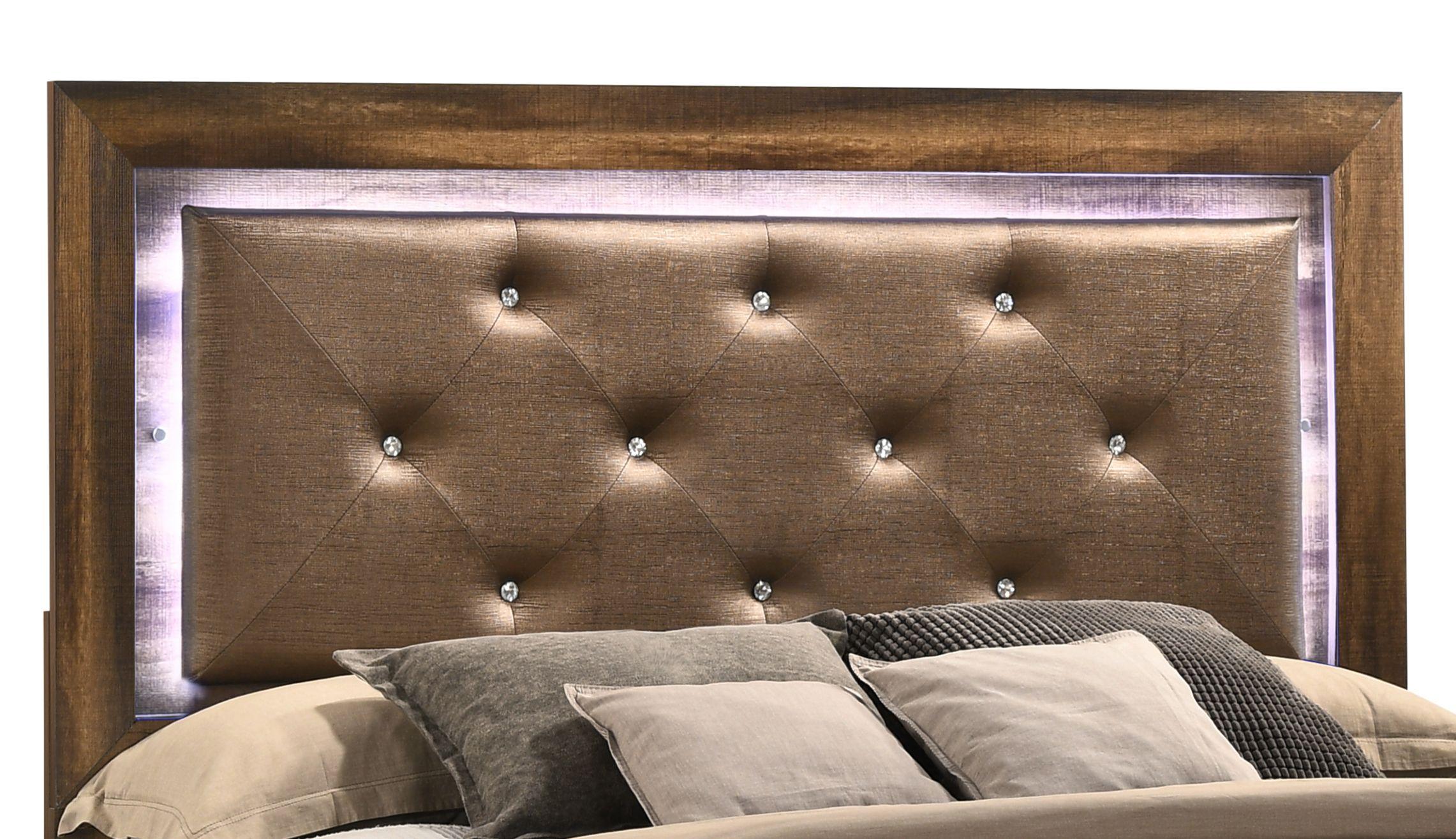 

    
Espresso Finish King Platform Bed Modern Cosmos Furniture YasmineBrown
