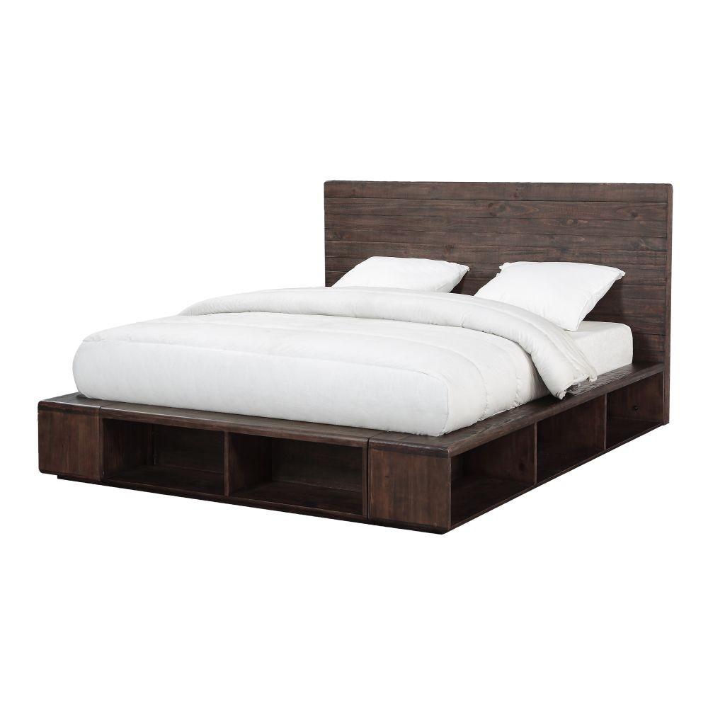 

    
Espresso Finish King Platform Bed with Open Storage MCKINNEY by Modus Furniture
