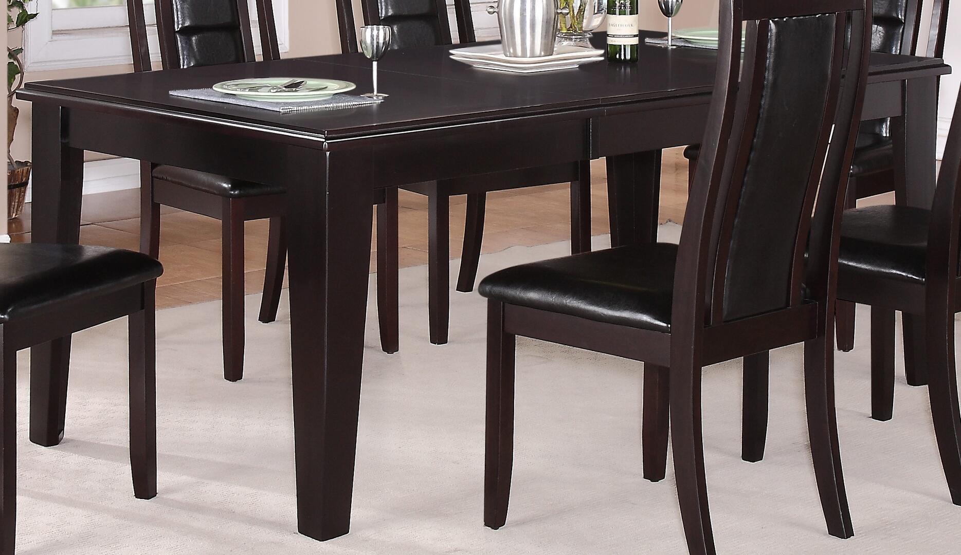 

    
Espresso Finish Wood Dining Room Table Transitional Cosmos Furniture Era
