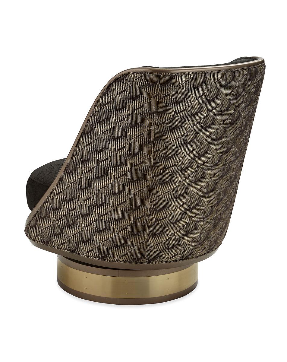 

        
Caracole GO FOR A SPIN Accent Chair Espresso/Gold Fabric 662896027167
