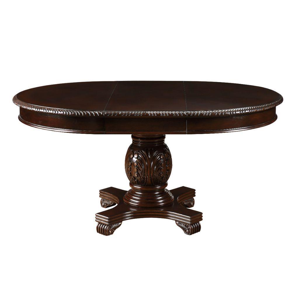 

    
Espresso Round Dining Table Chateau De Ville 64175 Acme Traditional Classic
