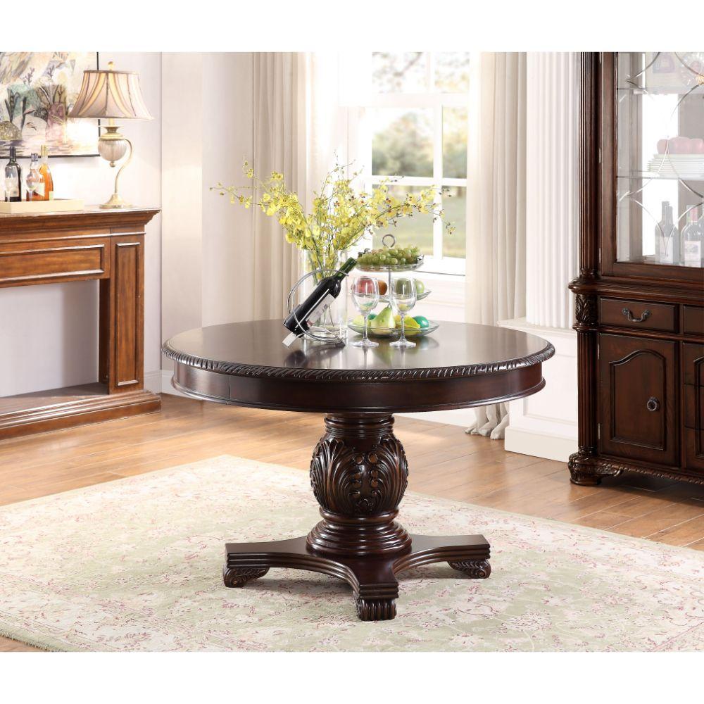 

    
64175 Espresso Round Dining Table Chateau De Ville 64175 Acme Traditional Classic
