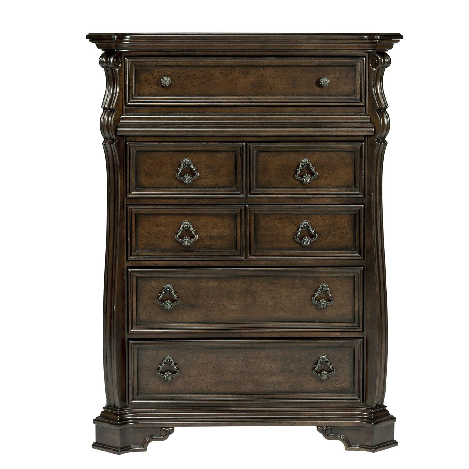 European Traditional Bachelor Chest Arbor Place  (575-BR) Bachelor Chest 575-BR41 in Brown 