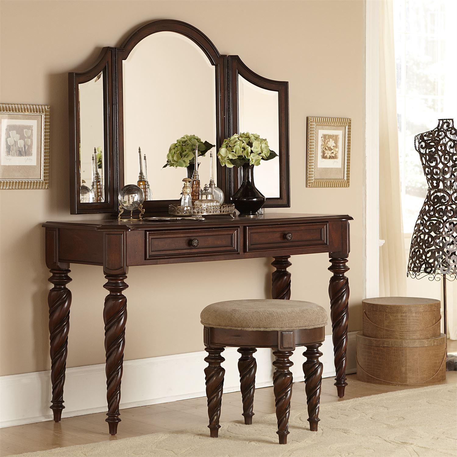 

    
European Traditional Brown Wood Vanity Arbor Place (575-BR) Liberty Furniture

