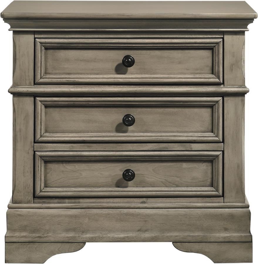 European Traditional Nightstand 222892 Manchester 222892 in Brown 
