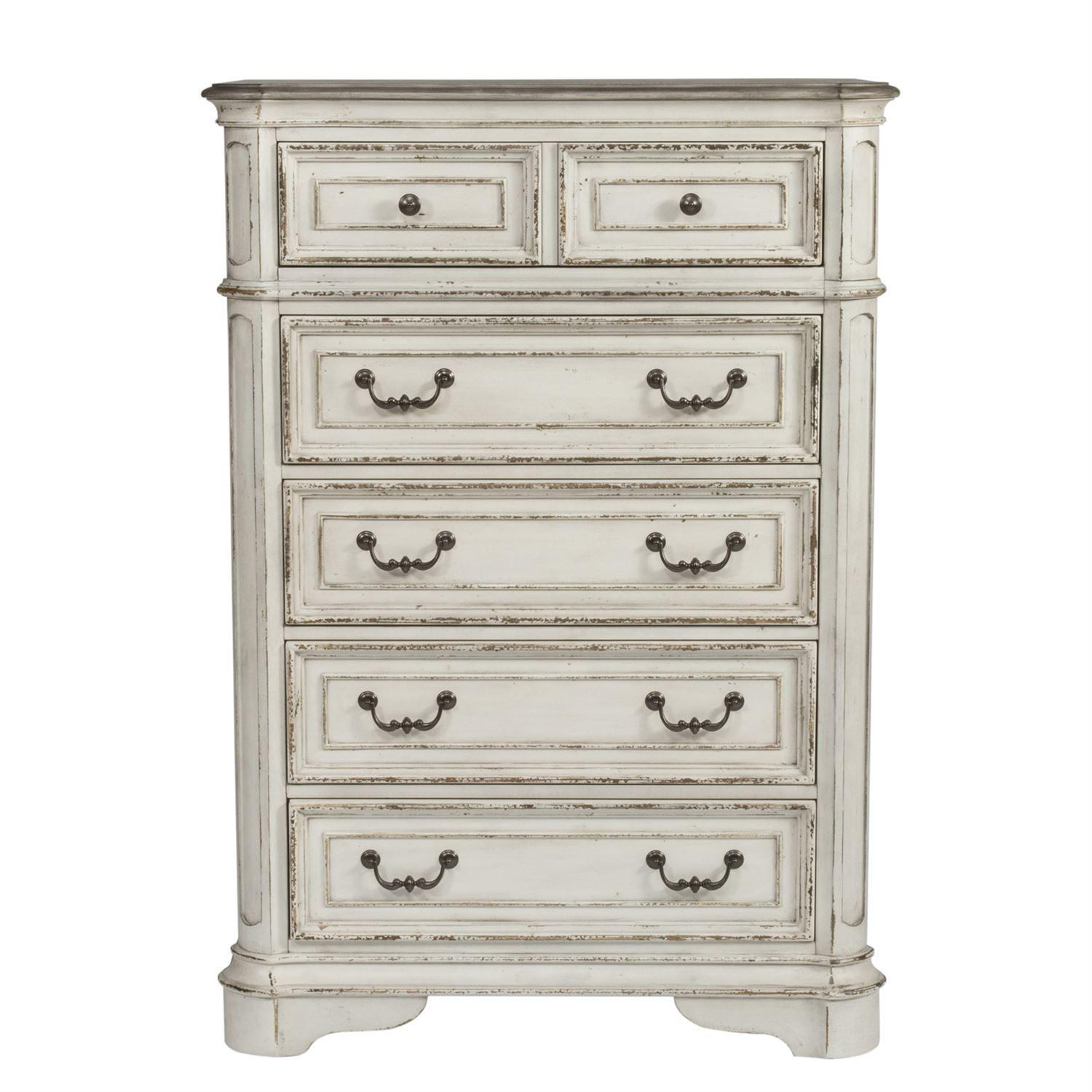 European Traditional Bachelor Chest Magnolia Manor  (244-BR) Bachelor Chest 244-BR41 in White 