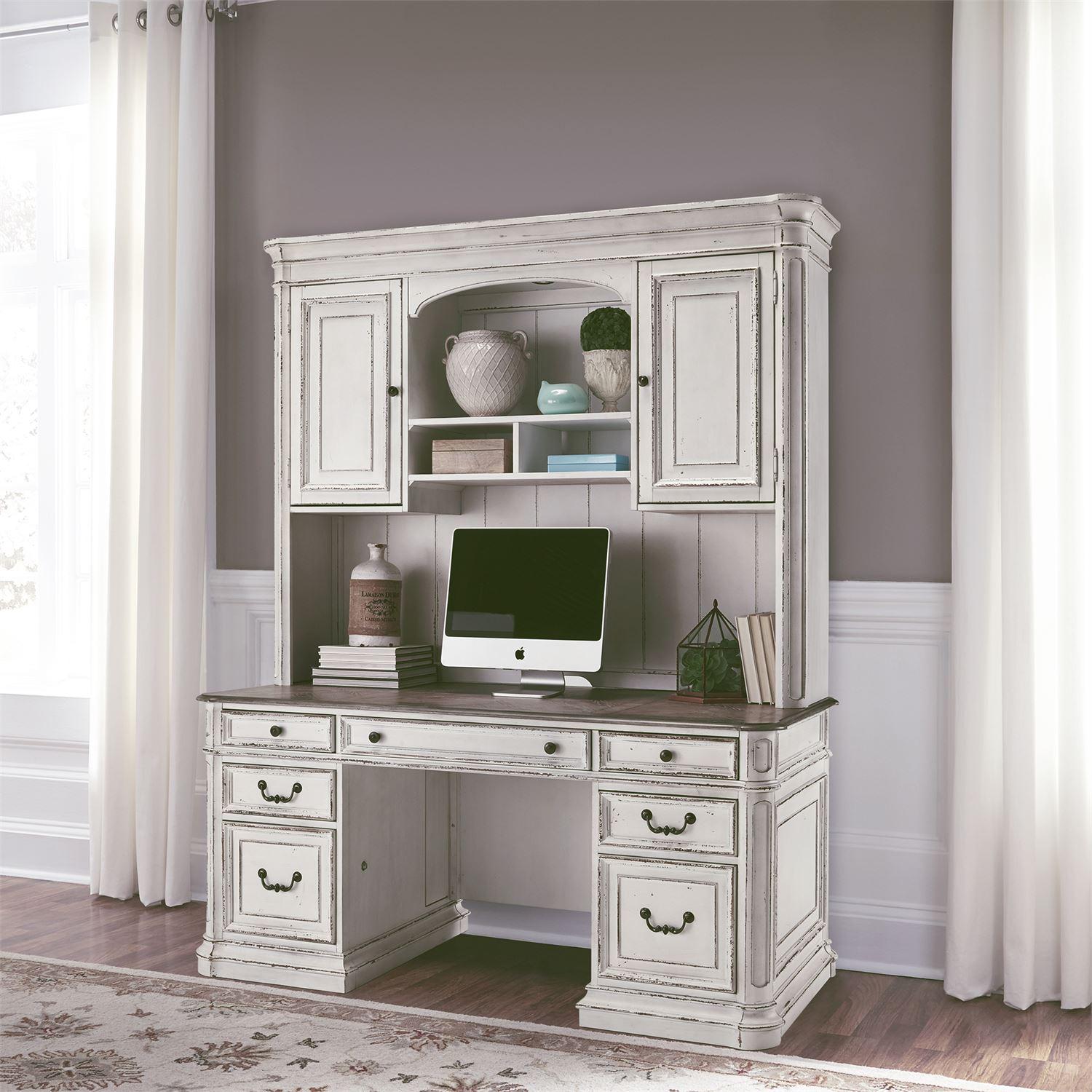 

    
Liberty Furniture Magnolia Manor  (244-HOJ) Executive Desk Executive Desk White 244-HOJ-2PCS
