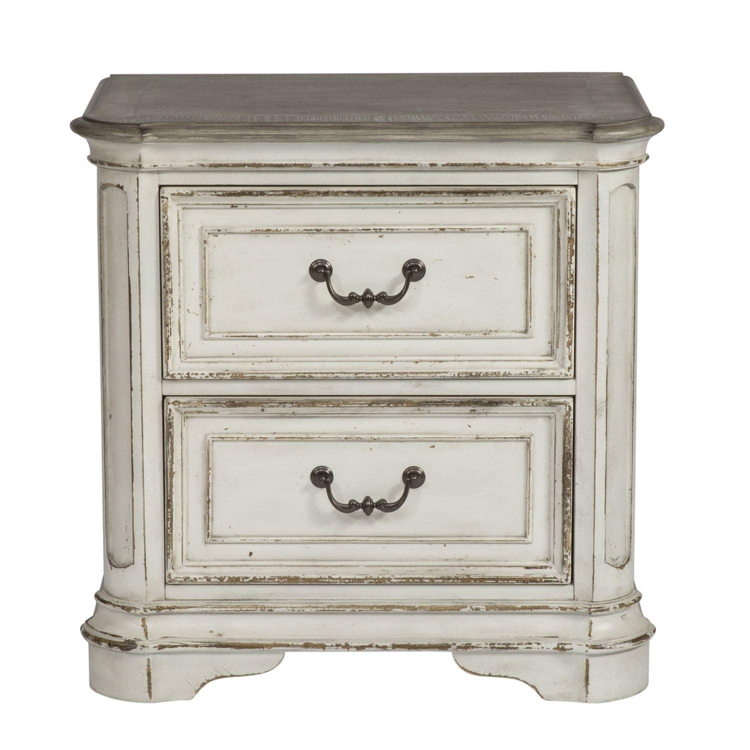 European Traditional Nightstand Magnolia Manor  (244-BR) Nightstand 244-BR61 in White 