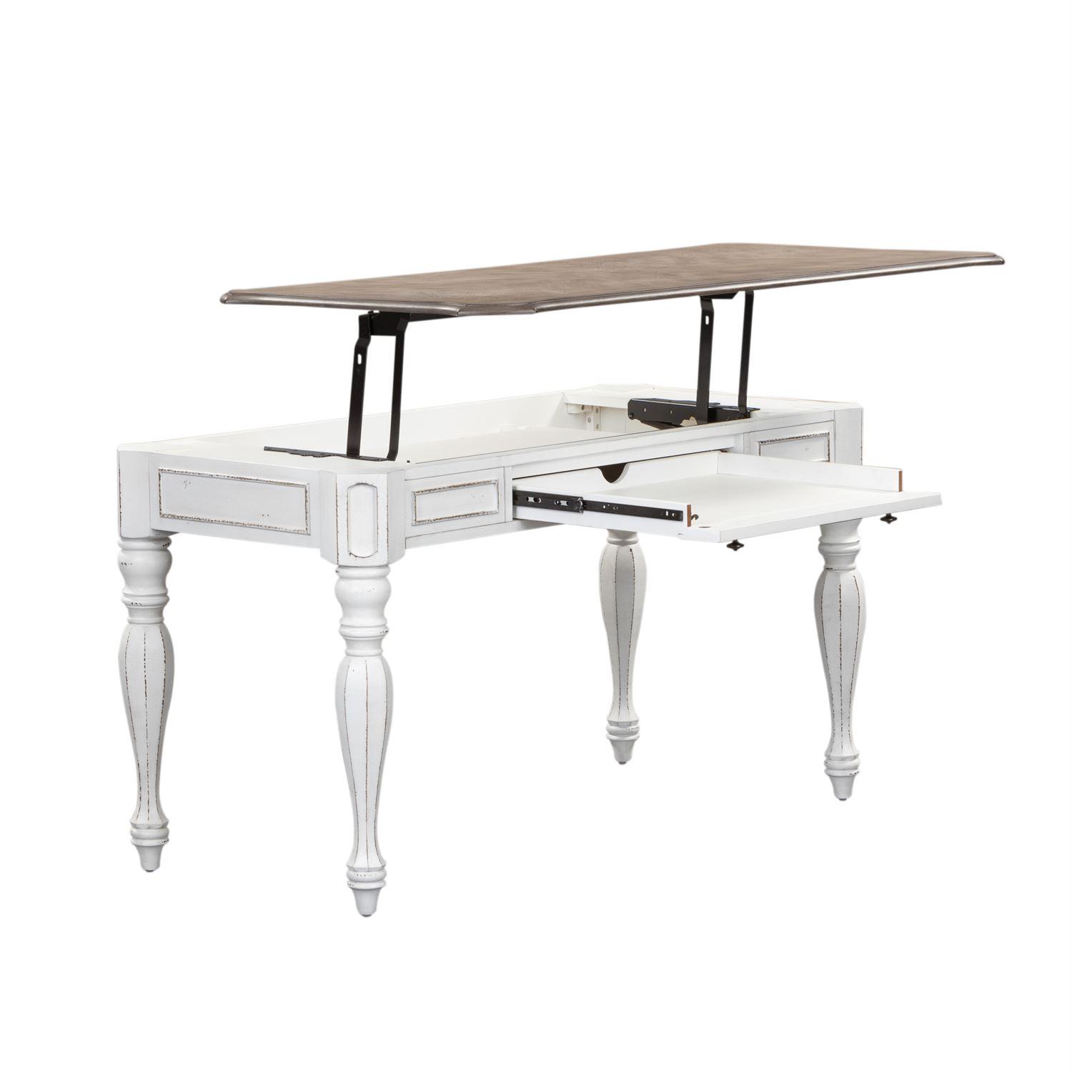 

    
244-HO109 Antique White Lift Top Writing Desk Magnolia Manor 244-HO109 Liberty Furniture
