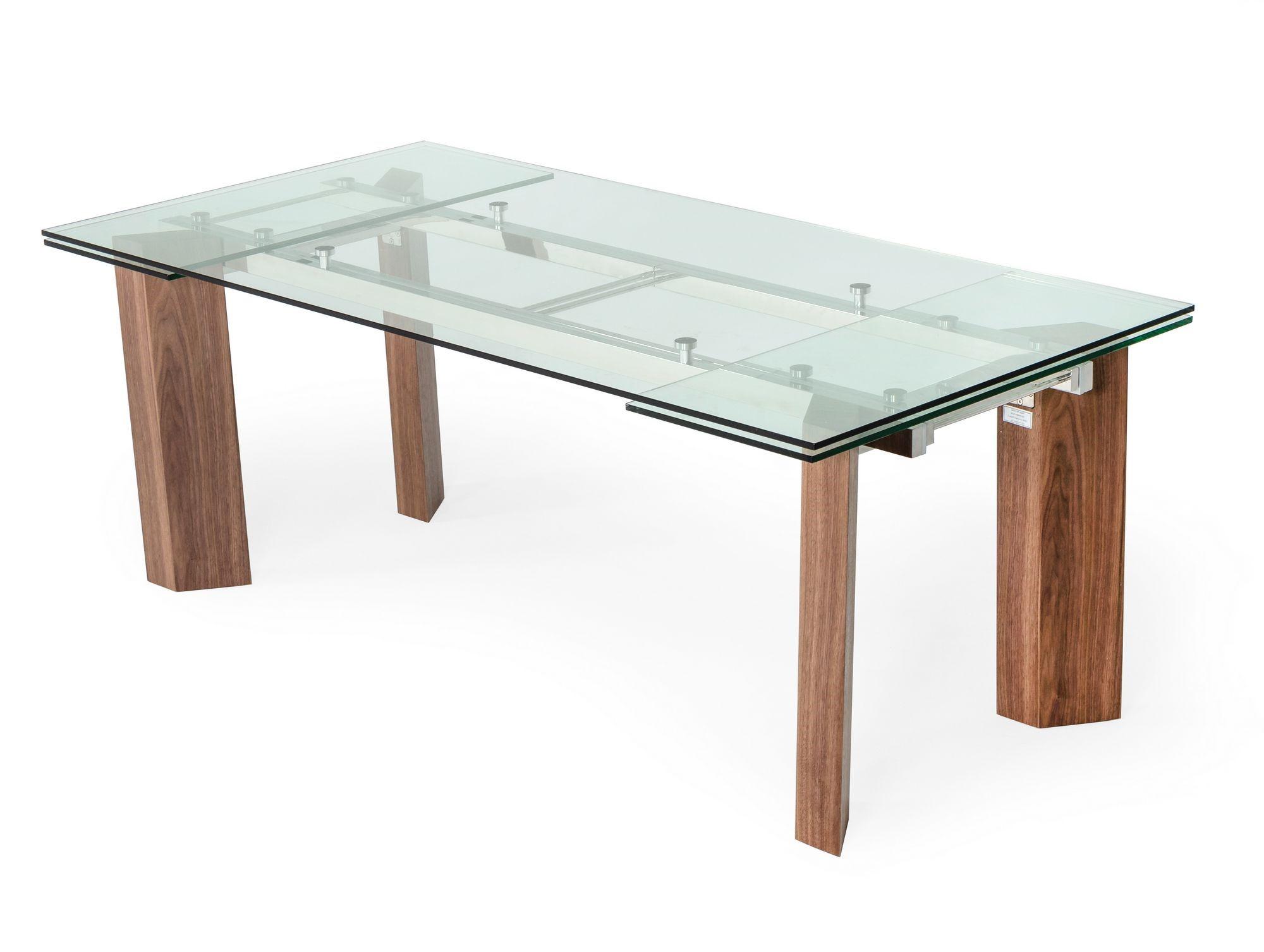 

    
Extendable Glass Large Dining Table + 8 Chairs by VIG Modrest Helena

