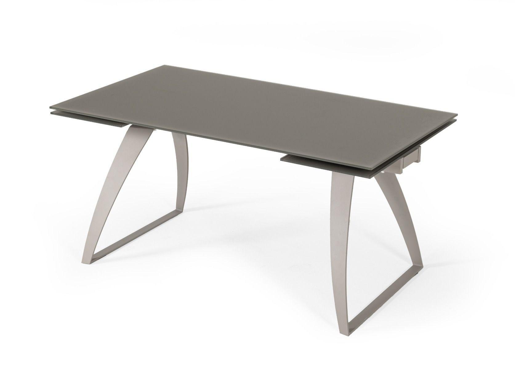 

    
Extendable Grey Glass Dining Table by VIG Modrest Pittson
