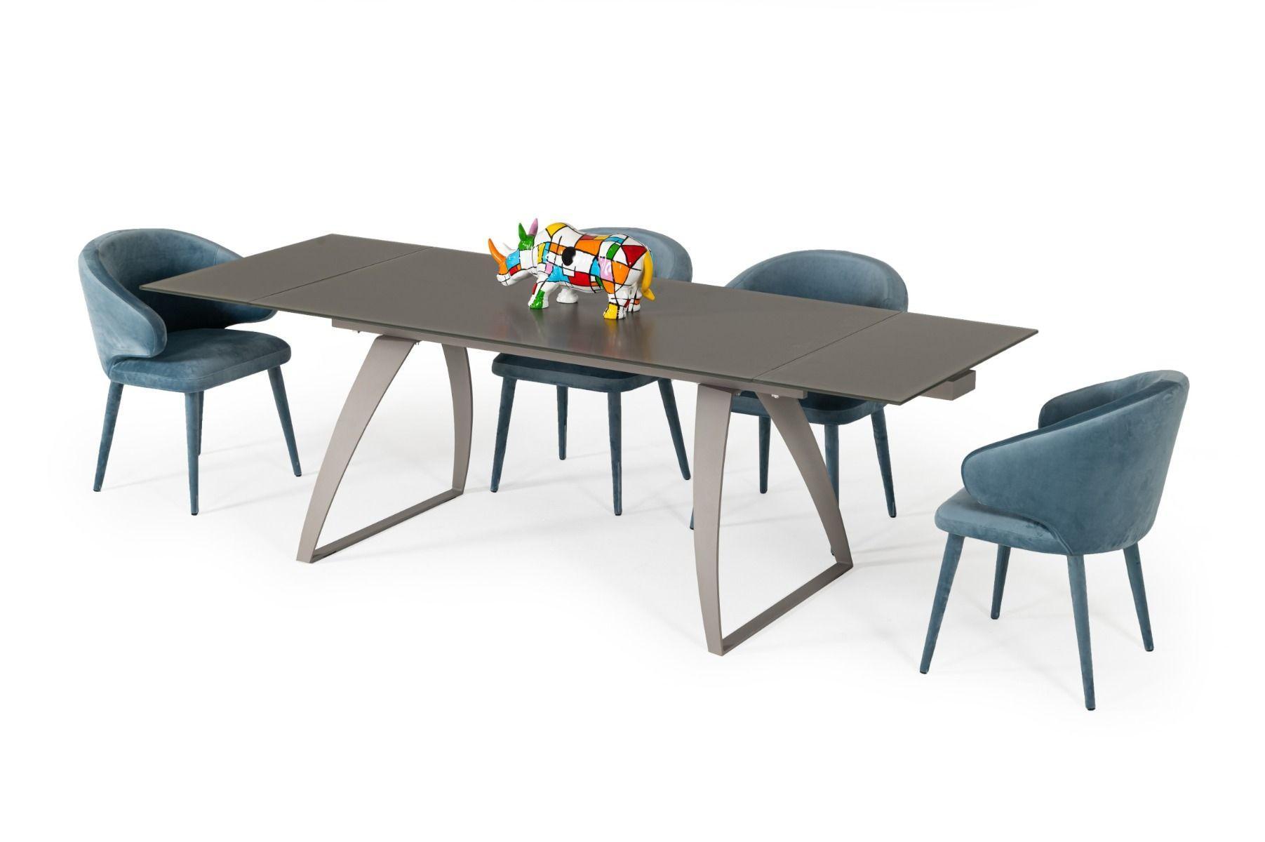 

    
Extendable Grey Glass Dining Table Set 5Pcs by VIG Modrest Pittson/Salem
