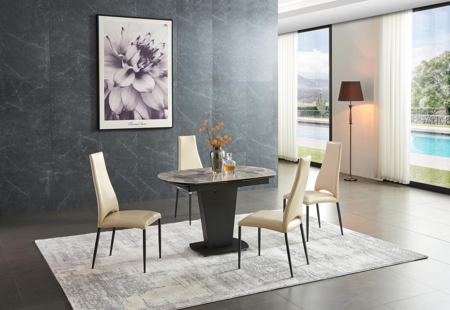 

    
ESF 2417TABLEBROWN Dining Table Gray 2417TABLEBROWN
