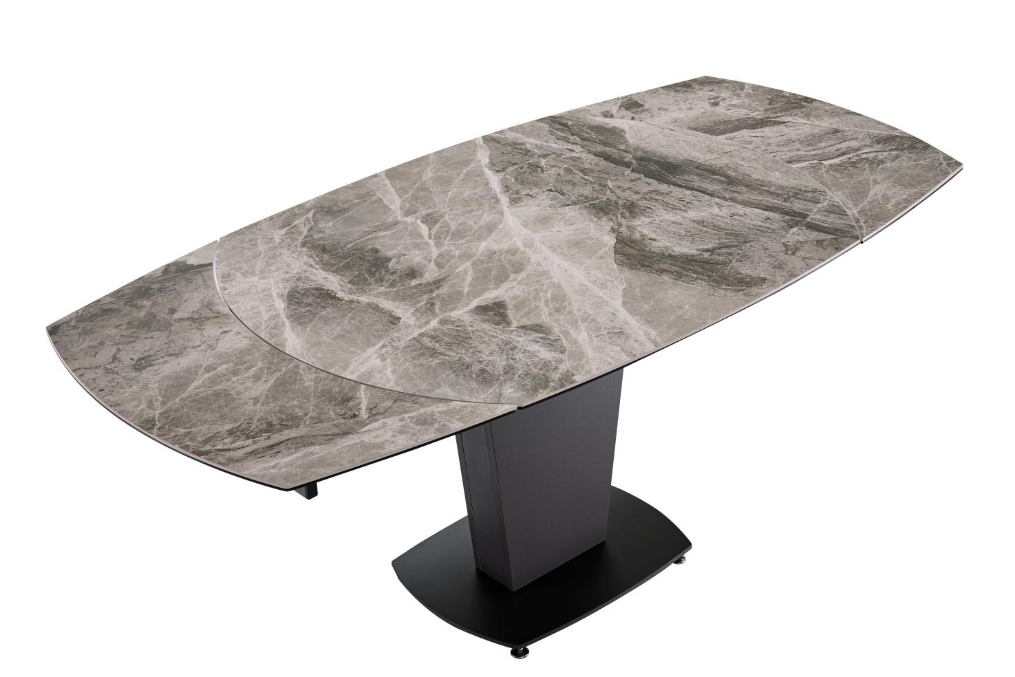 

    
2417TABLEBROWN-5PC Extendable Grey Marble Table & 3405 Beige Chairs Set 5 ESF 2417 Made in Italy
