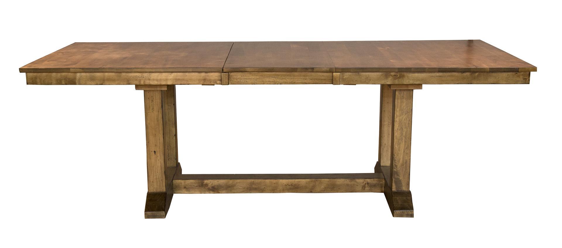 

    
Extendable Trestle Table Set 9 Pcs Solid Wood Brown BENSQ6300 A-America Bennett
