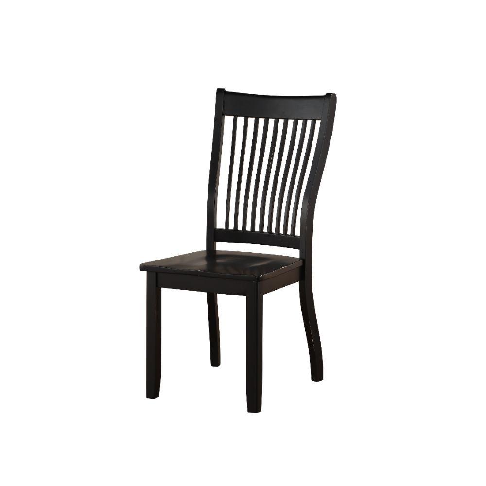 Farmhouse Side Chair Set Renske 71852-2pcs in Black 