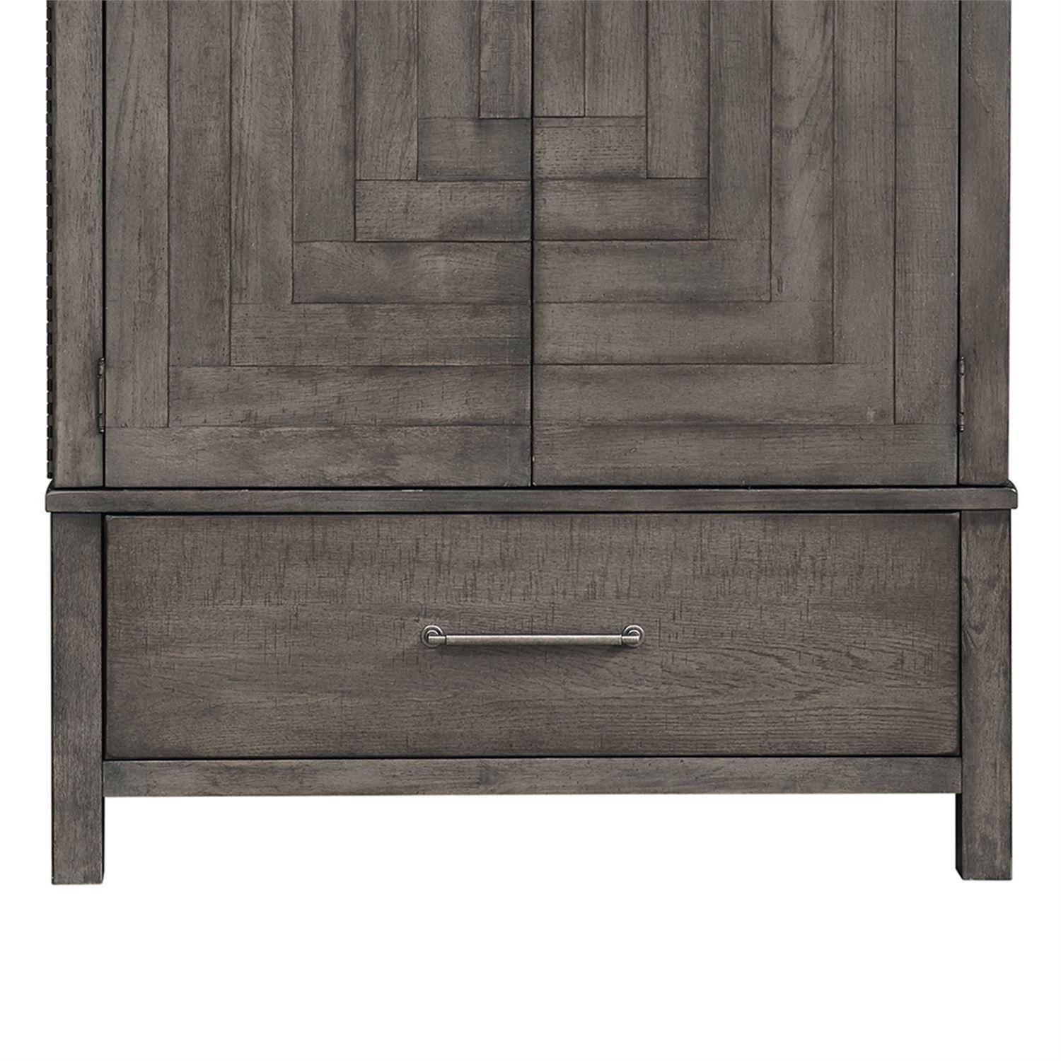 

    
 Shop  Dusty Charcoal Finish Armoire Modern Farmhouse 406-BR-ARM Liberty Furniture
