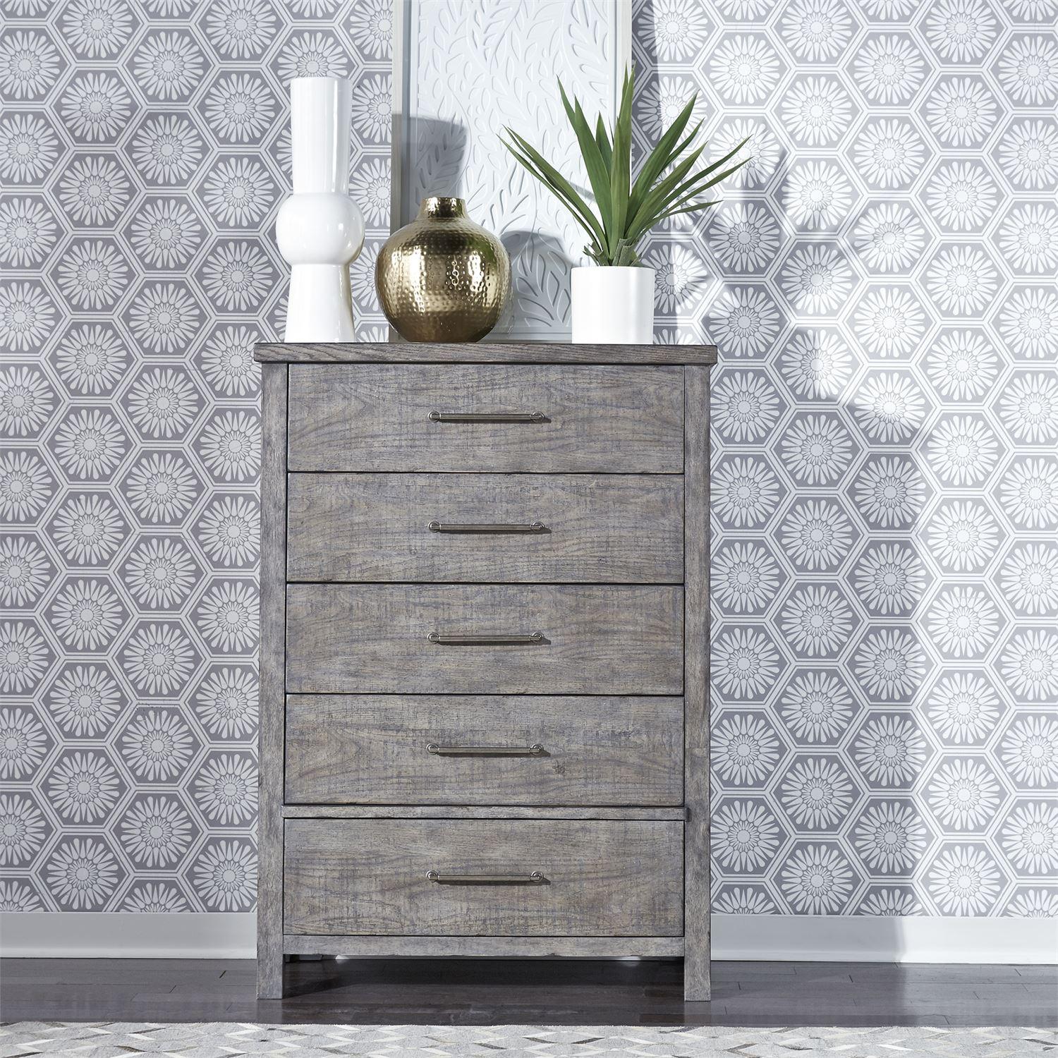 

    
Dusty Charcoal Finish Bachelor Chest Modern Farmhouse (406-BR) Liberty Furniture
