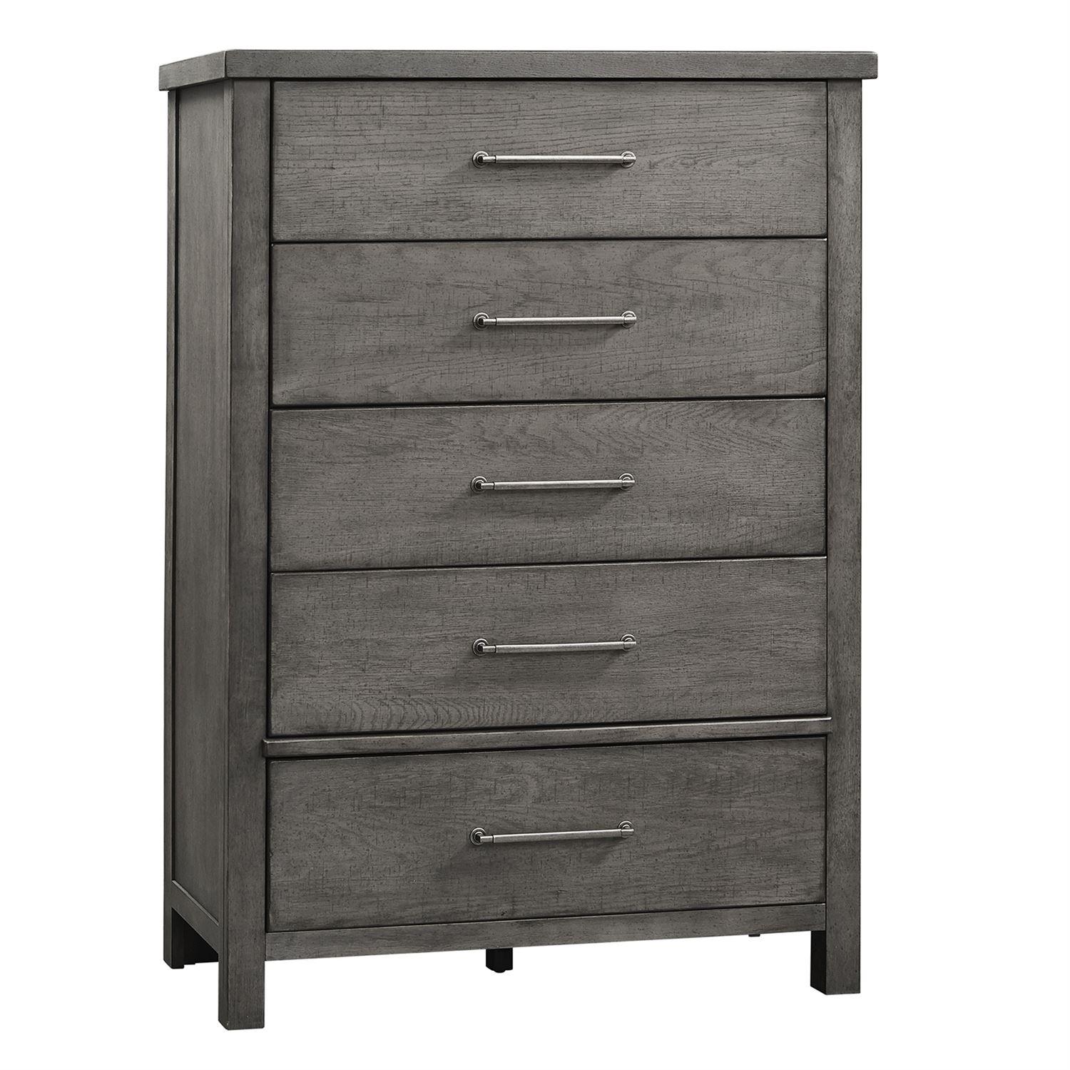 

    
 Order  Dusty Charcoal Finish King Panel Bedroom Set 4Pcs w/Chest Farmhouse (406-BR) Liberty Furniture
