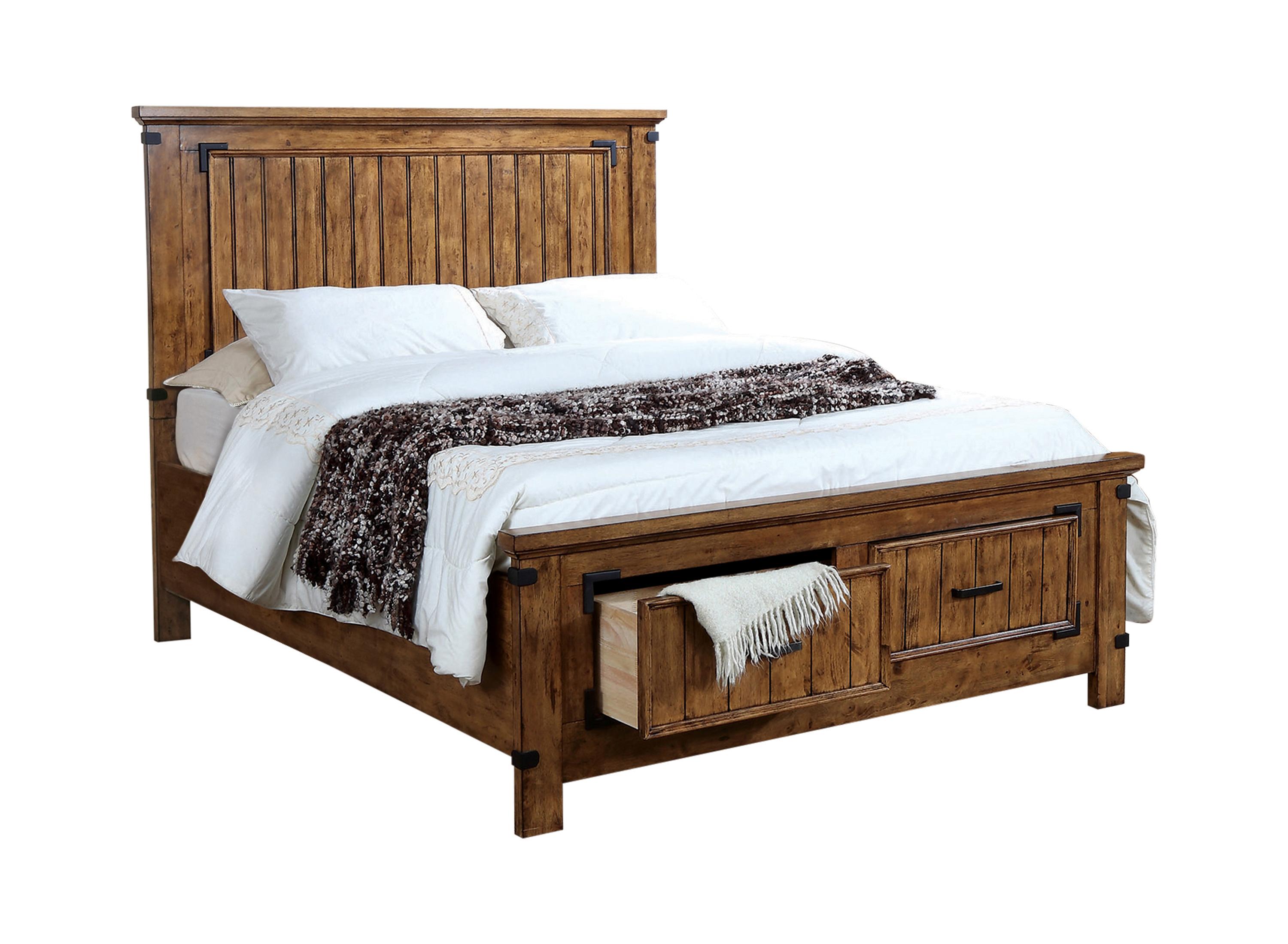 

    
Farmhouse Rustic Honey Solid Hardwood CAL Storage Bed Coaster 205260KW Brenner
