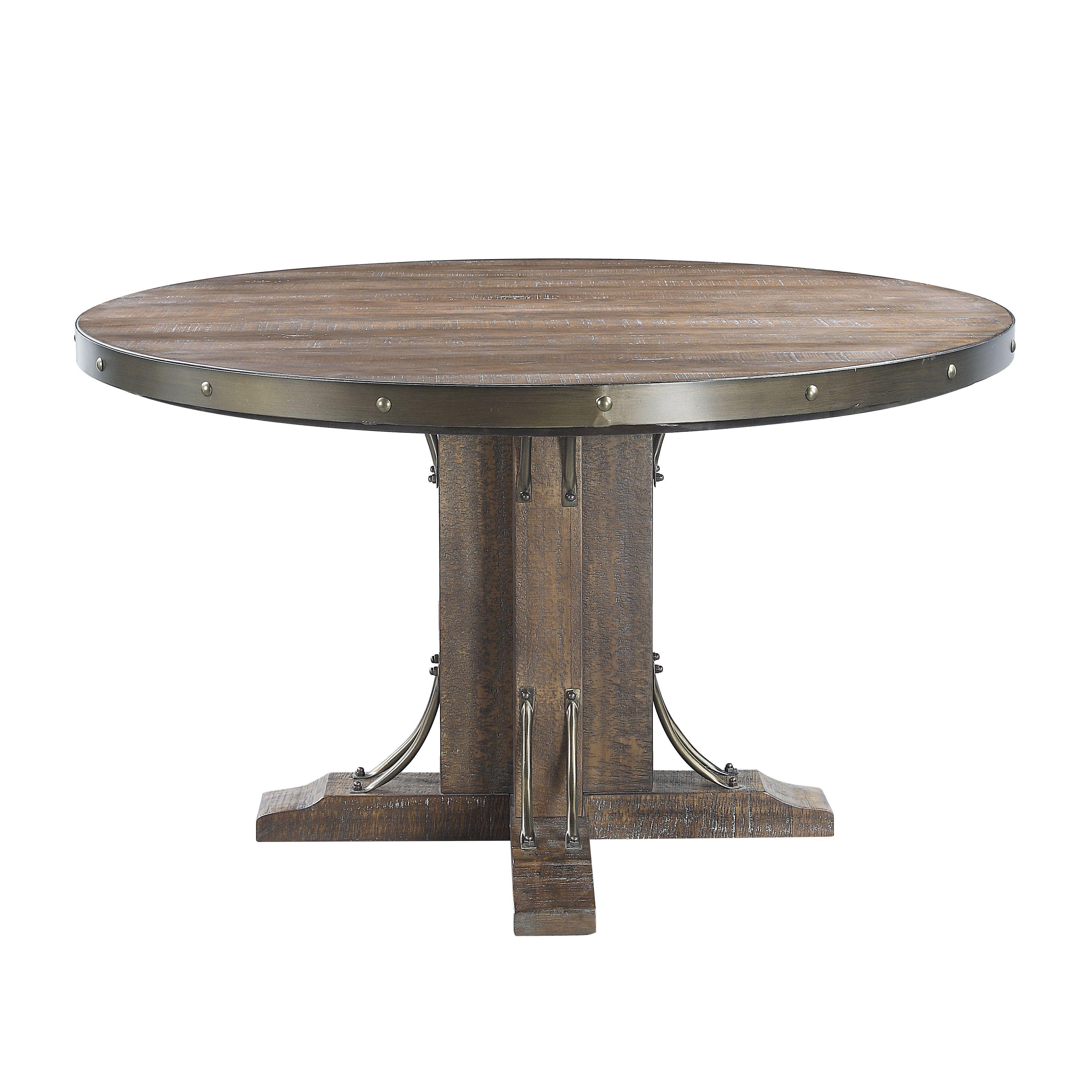 

    
Farmhouse Weathered Cherry Round Dining Table by Acme DN00984 Raphaela
