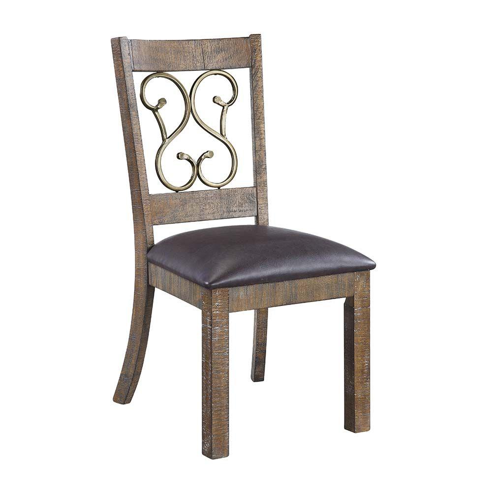 Modern, Rustic, Farmhouse Side Chair Raphaela DN00981 in Oak 