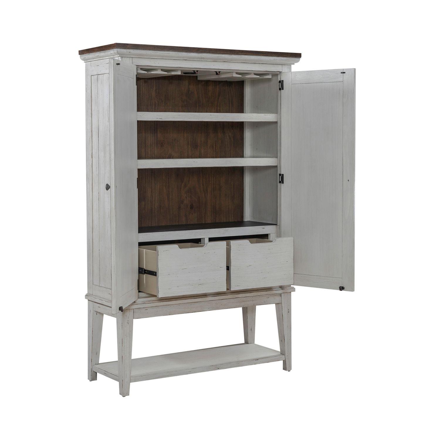 

    
Liberty Furniture River Place Bar Cabinet White 237-AC5078
