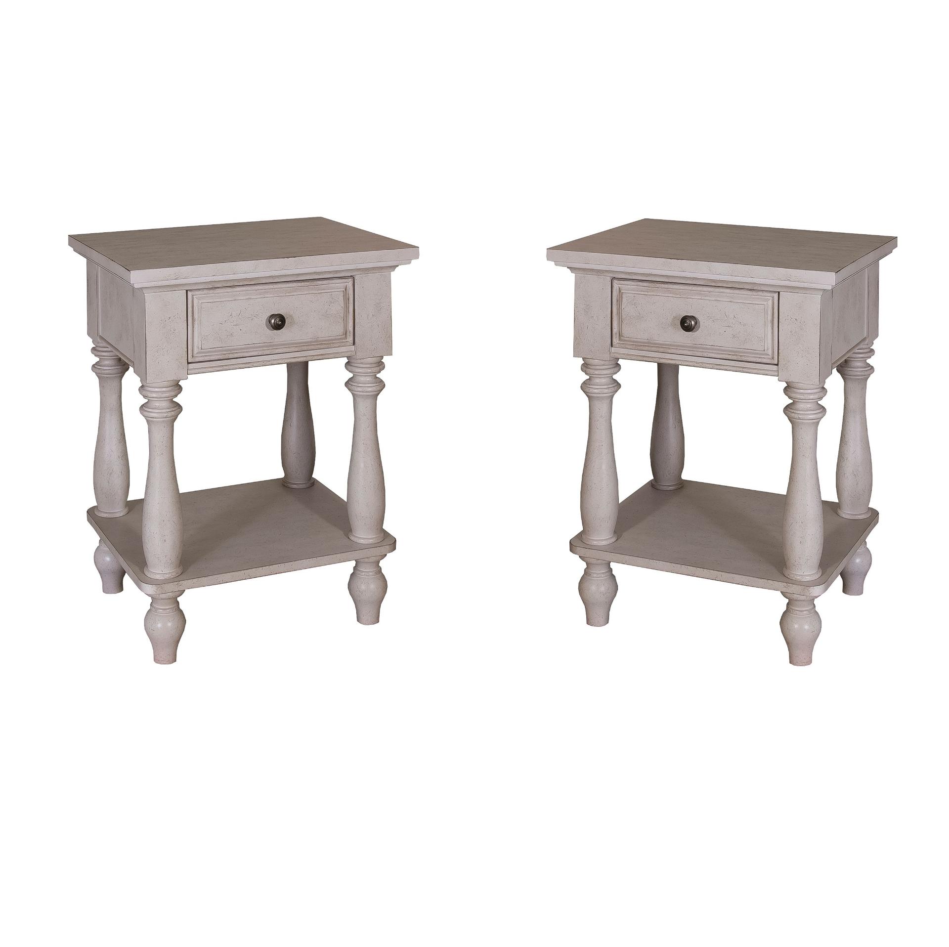Farmhouse Nightstand Set High Country  (697-BR) Nightstand 697-BR62-Set-2 in White 