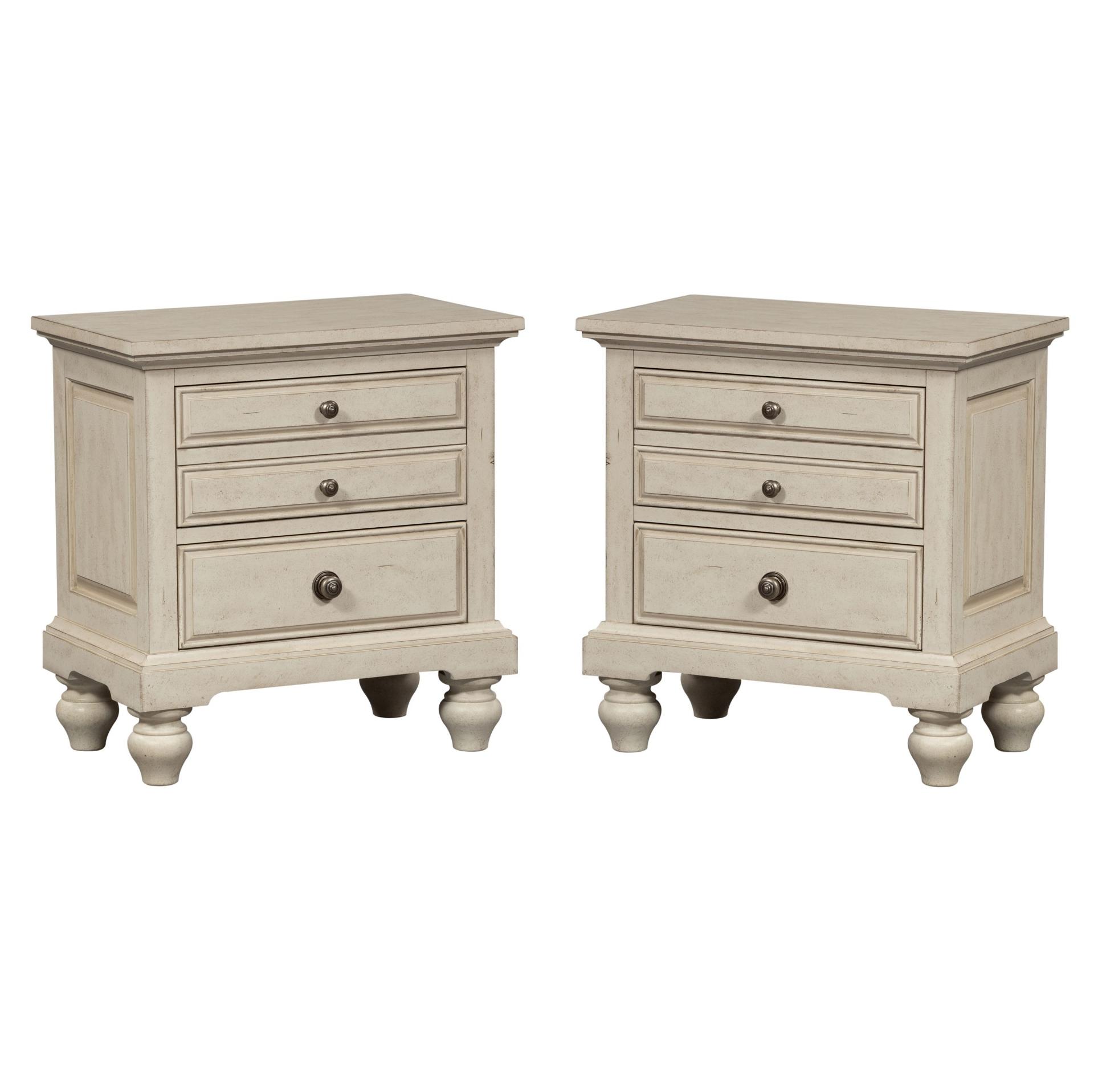Farmhouse Nightstand Set High Country  (697-BR) Nightstand 697-BR61-Set-2 in White 