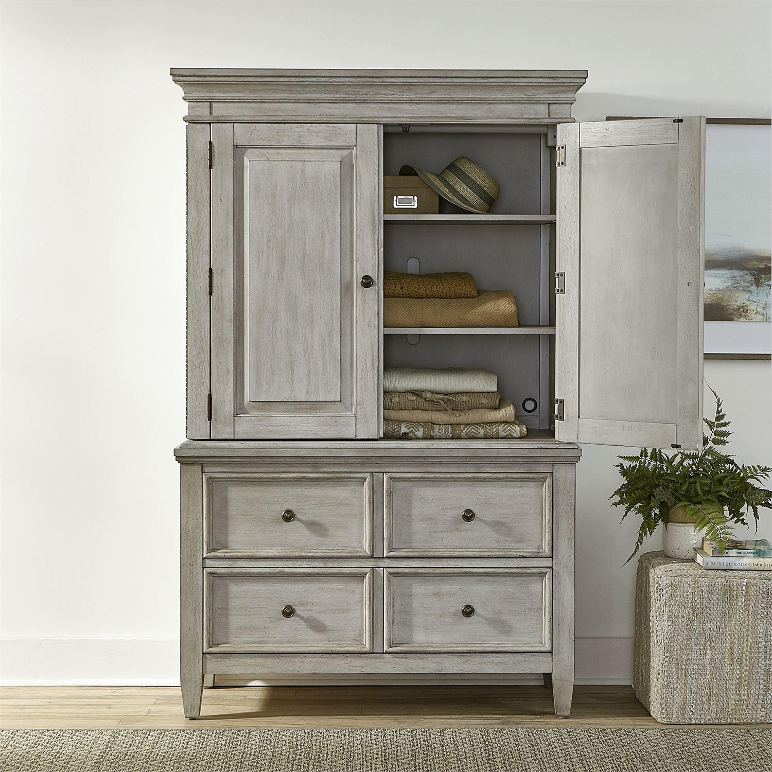 

    
824-BR-ARM Antique White Finish Wood Armoire Heartland (824-BR) Liberty Furniture
