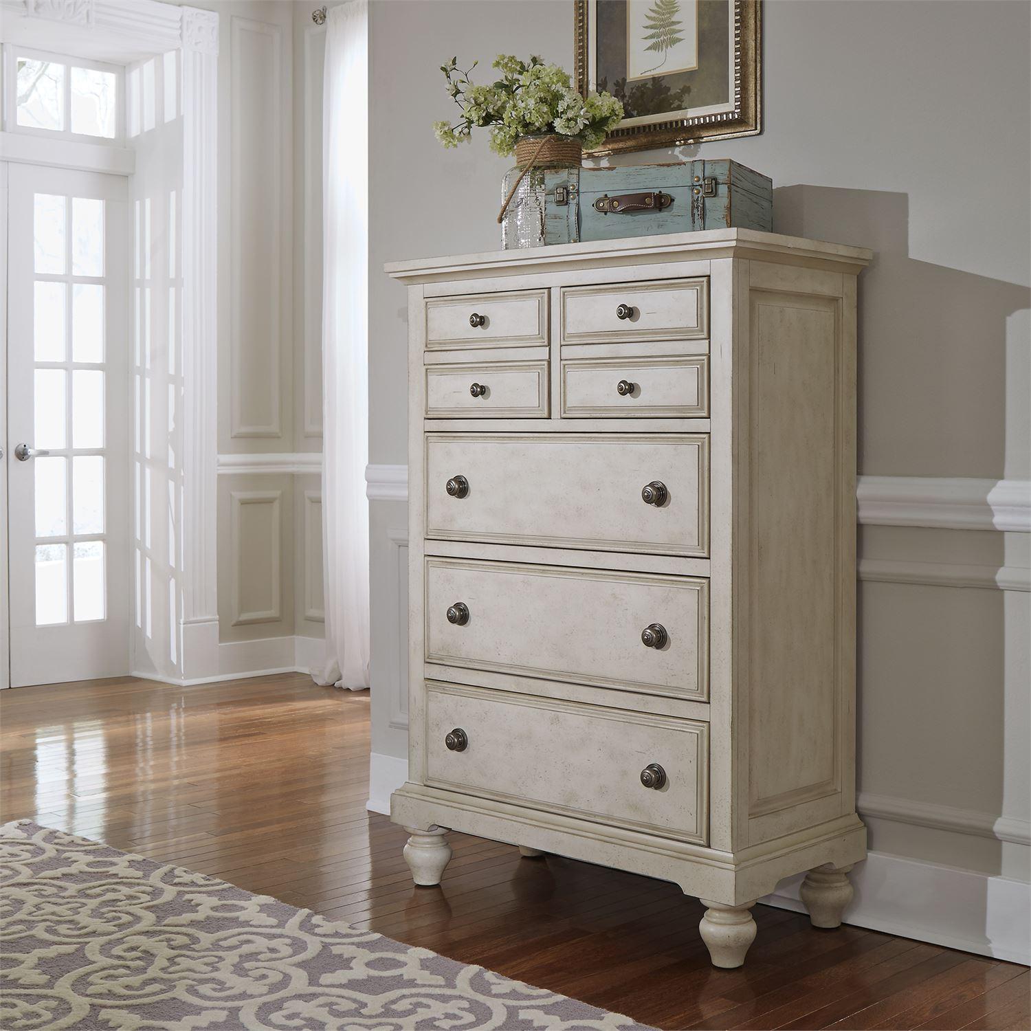 Farmhouse Bachelor Chest High Country  (697-BR) Bachelor Chest 697-BR41 in White 