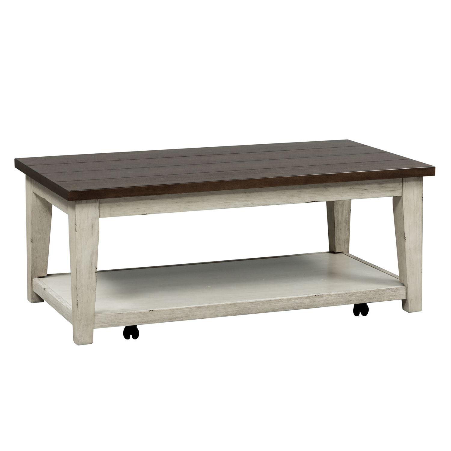

    
Liberty Furniture Lancaster  (612-OT) Coffee Table Coffee Table White/Brown 612-OT1010
