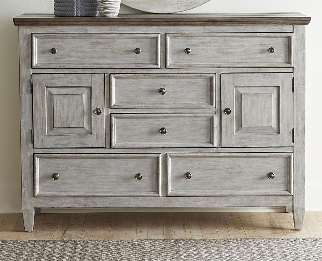 

    
Liberty Furniture Heartland  (824-BR) Combo Dresser Dresser w/Mirror White 824-BR-ODM
