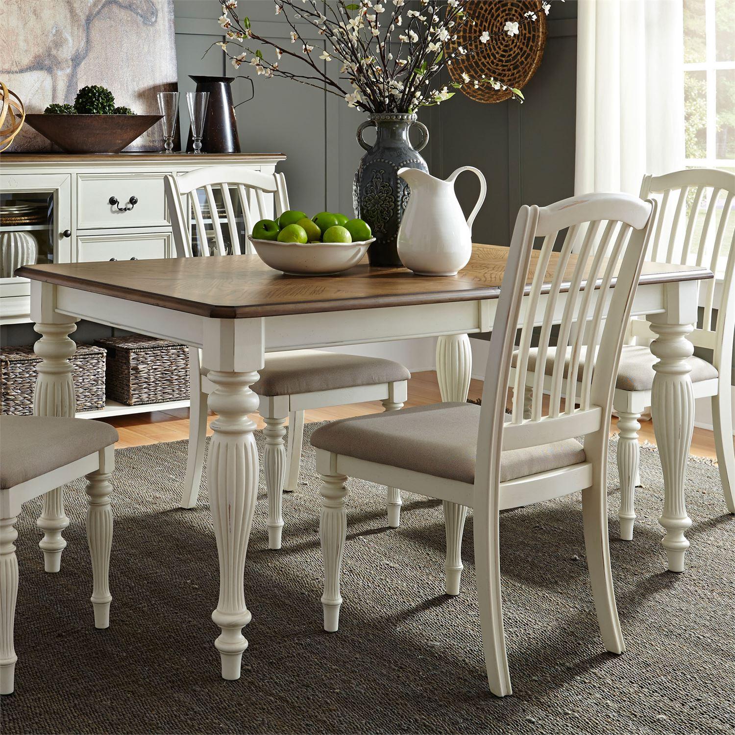 Farmhouse Dining Table Cumberland Creek  (334-CD) Dining Table 334-T4078 in White 