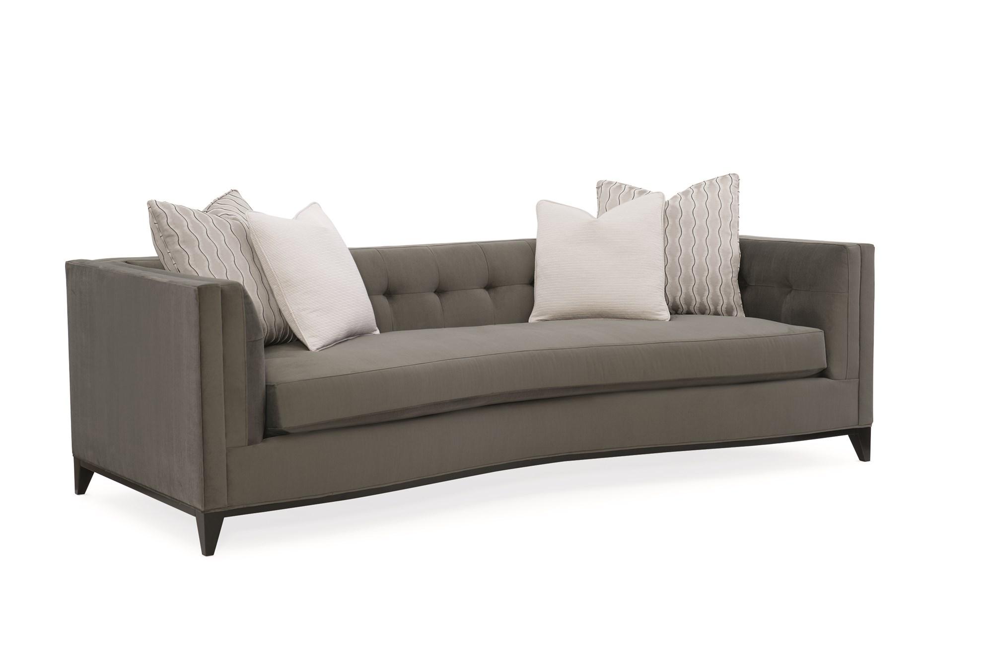 Contemporary Sofa GRACE SOFA M080-418-011-A in Ebony, Gray Velvet