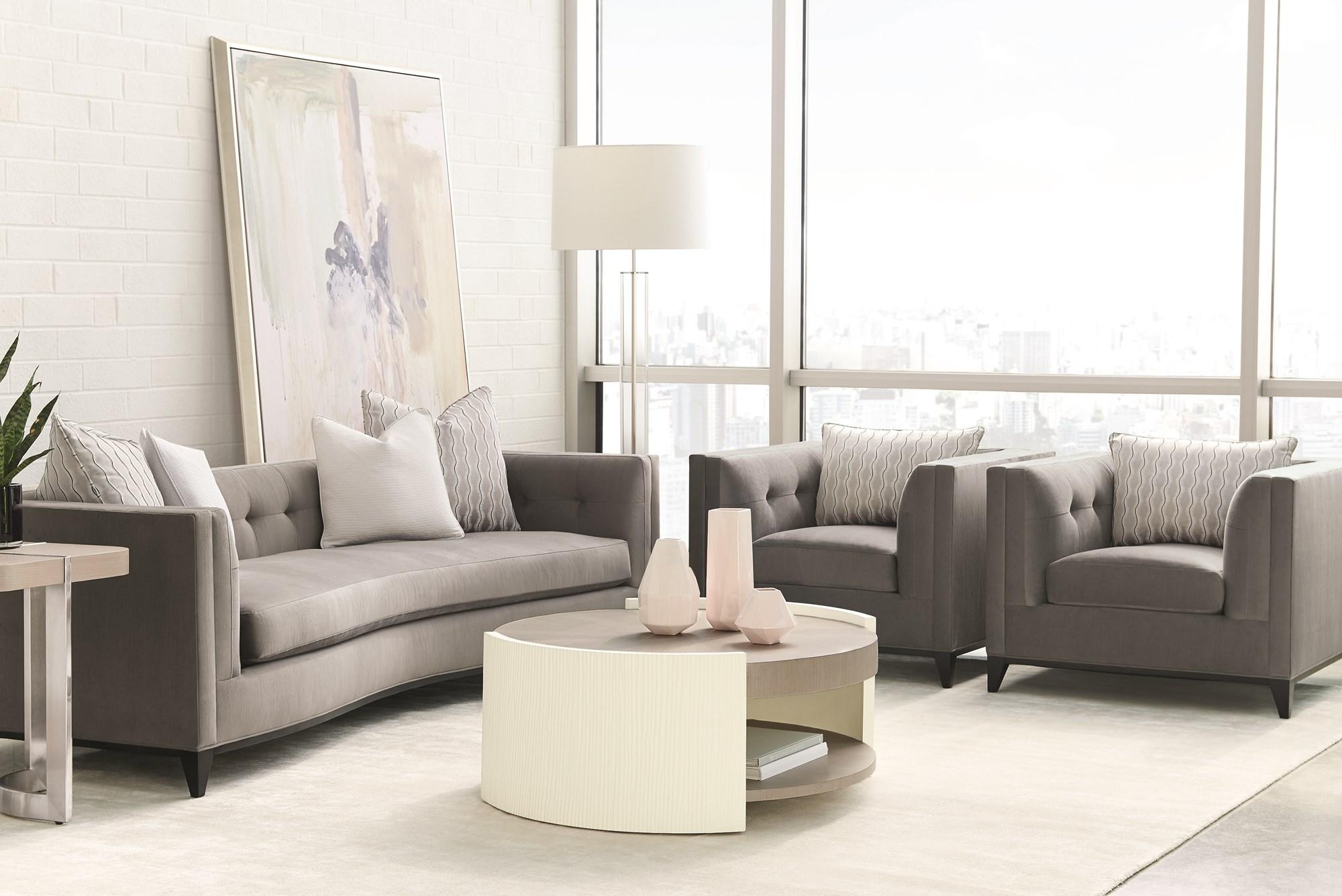Contemporary Sofa and Chair GRACE SOFA M080-418-011-A-Set-3 in Ebony, Gray Velvet